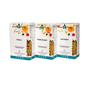 Grabenord Healthy Pasta Combo - Penne Rigate, Macaroni, Fusilli - Durum Wheat Semolina(Suji, No Maida) - [3 x 425g = 1275g]