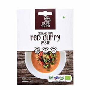 Pure and Sure Organic Red Curry Paste, 50g